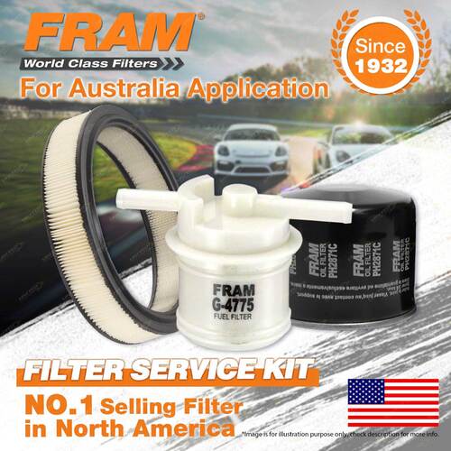 Fram Oil Air Fuel Filter Service Kit for Mazda 323 Protege BF B6 09/1985-09/1989