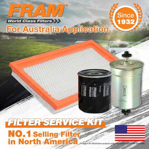 Fram Oil Air Fuel Filter Service Kit for Holden Calais VN 08/1988-09/1991