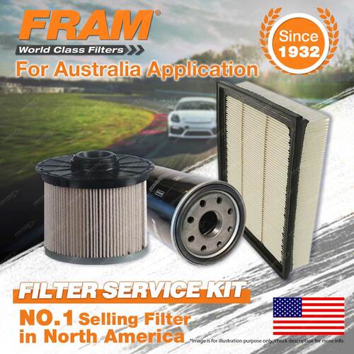 Fram Oil Air Fuel Filter Service Kit for Holden Colorado RC 4JJ1-TC 07/08-05/12