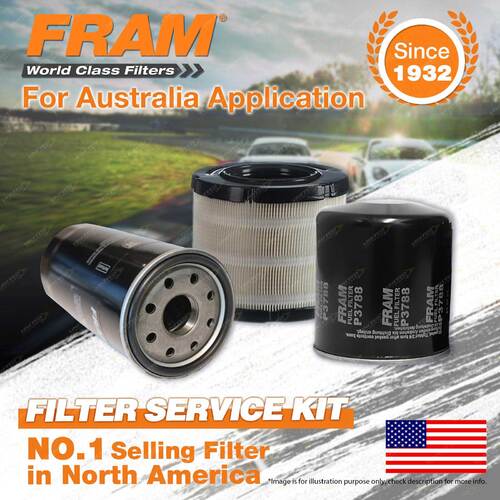 Fram Oil Air Fuel Filter Service Kit for Holden Jackaroo UBS73 02/1998-09/2004