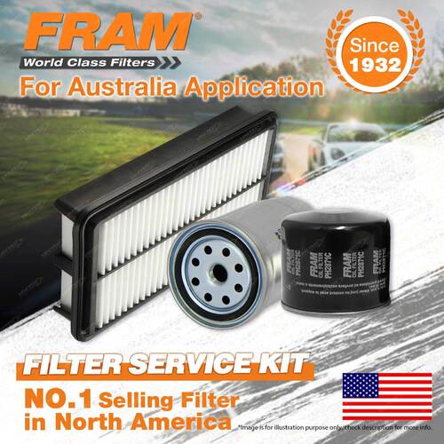 Fram Oil Air Fuel Filter Service Kit for Kia Grand Carnival VQ 06/2011-On