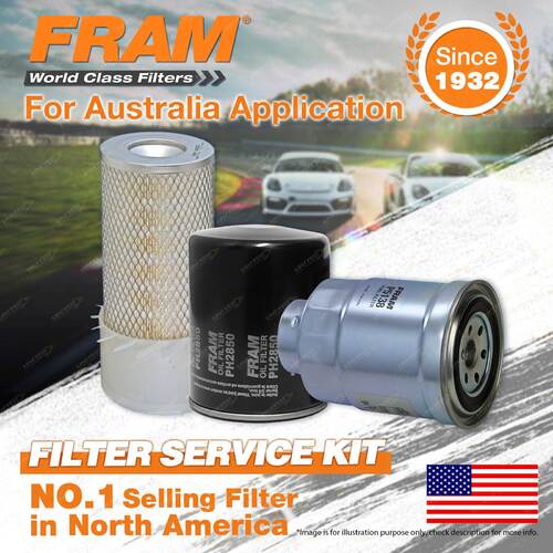 Fram Oil Air Fuel Filter Service Kit for Nissan Urvan E24 TD27 02/1987-1993