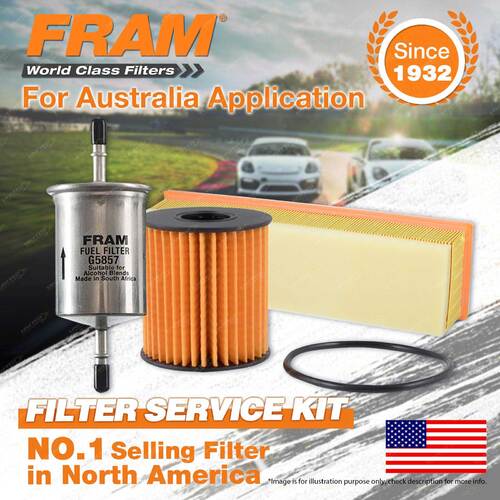 Fram Oil Air Fuel Filter Service Kit for Peugeot 207 A7 CC Turbo 07/2007-01/2012