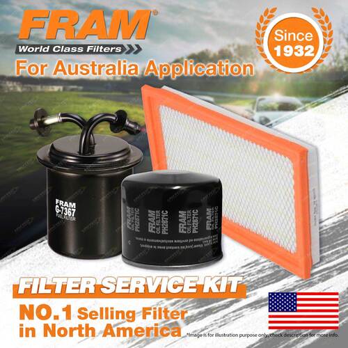 Fram Oil Air Fuel Filter Service Kit for Subaru Svx Coupe CXW 03/1992-04/1997