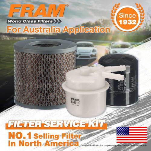 Fram Oil Air Fuel Filter Service Kit for Toyota 4 Runner RN130 1993-06/1996