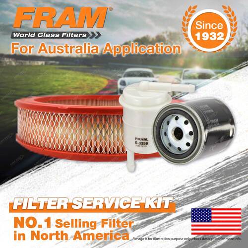 Fram Oil Air Fuel Filter Service Kit for Toyota Corona ST141 08/1983-10/1983