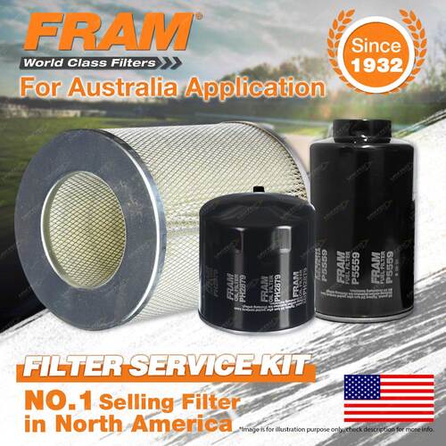 Fram Oil Air Fuel Filter Service Kit for Toyota Tarago 1983-1988 Convenient Pack