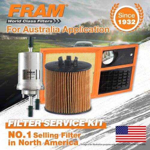 Fram Oil Air Fuel Filter Service Kit for Volkswagen Polo 9N BTS 07/2006-04/2010