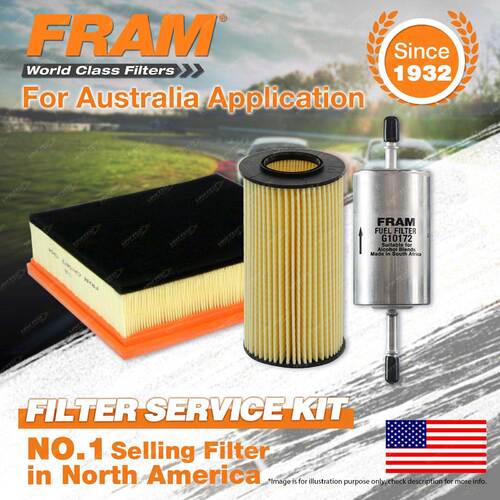 Fram Oil Air Fuel Filter Service Kit for Volvo S40 MS38 06/2004-08/2010