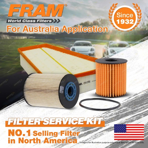 Fram Oil Air Fuel Filter Service Kit for Ford Mondeo MA MB MC TDCi 2007-2014