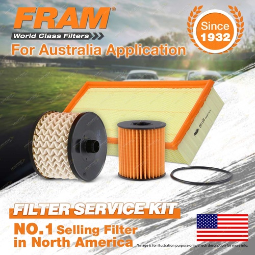 Fram Oil Air Fuel Filter Service Kit for Peugeot Expert G9P 08/2008-01/2013