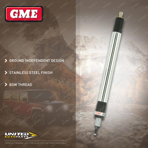 GME Elevated-Feed Antenna Base with 4.5m coaxial cable - Stainless Steel