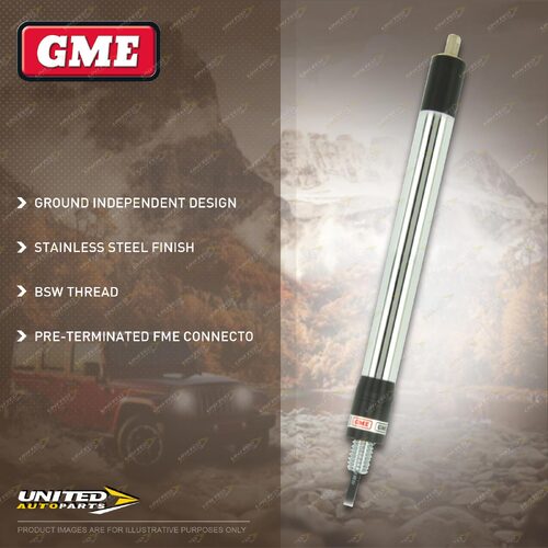 GME Elevated-Feed Antenna Base with FME Terminated - Stainless Steel