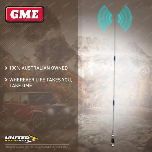 GME 830mm/1230mm Fold Down Stainless Steel Antenna (6 & 9DBI Gain)