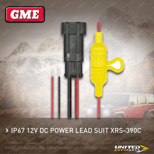 GME IP67 12V DC Power Lead Suit XRS-SS-390C / TX-SS4600 / TX-SS4610