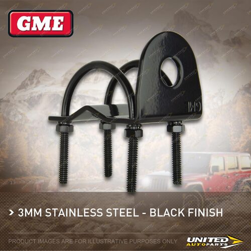 GME 3mm Black Right-Angle Bullbar Antenna Mounting Bracket MB-SS024B