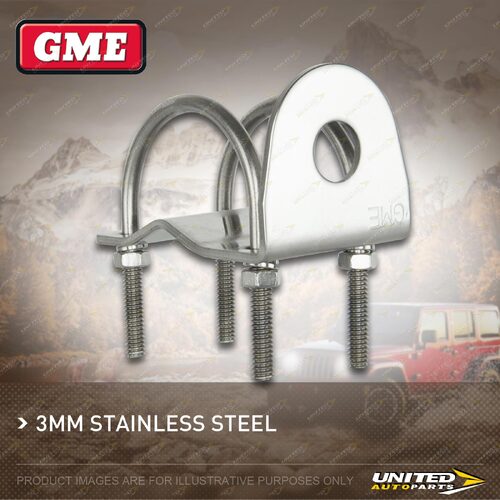 GME 3mm Stainless Steel Right-Angle Bullbar Antenna Mounting Bracket MB-SS024SS