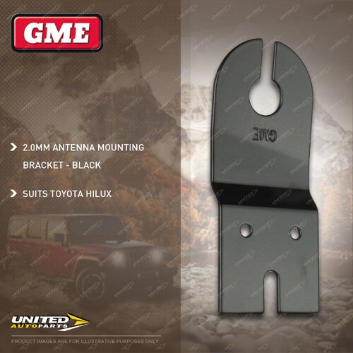 GME 2.0Mm Black Antenna Mounting Bracket To Suit Toyota Hilux 4WD