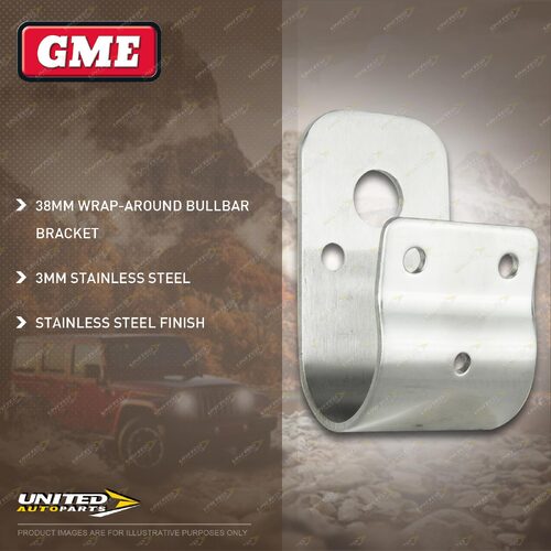 GME 38mm Stainless Steel Wrap-Around Bullbar Bracket - MB-SS101SS