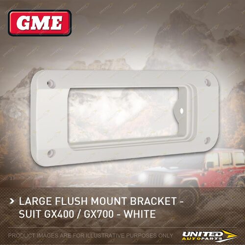 GME Large White Flush Mount Bracket MK-SS011W - Suit GX-SS400 / GX-SS700