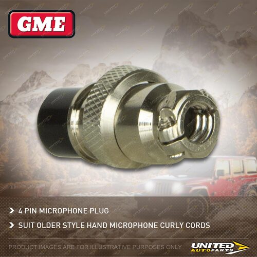 GME 4 Pin Microphone Connector Plug PL-SS201 Suit Hand Microphone Curly Cords