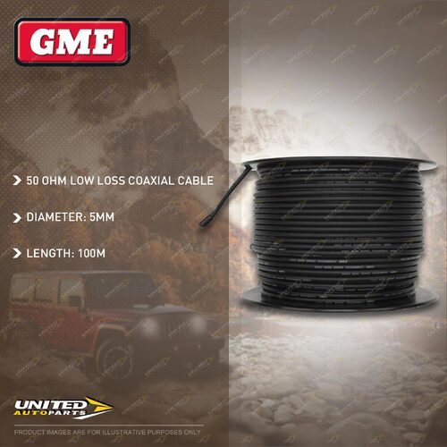 GME 50 Ohm Low Loss Coaxial Cable - 5Mm Diameter (100M Length) RG-SS58AU