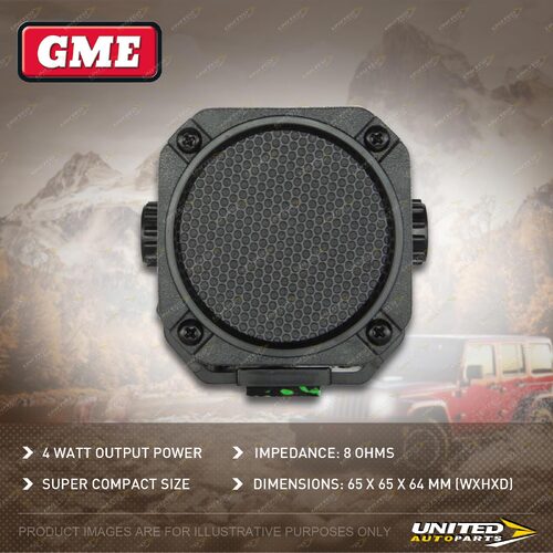 GME 4 Watt Black Extension Speaker - Super Compact Size 65 x 65 x 64 mm