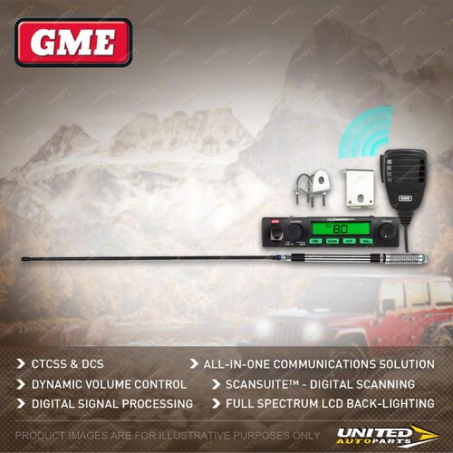 GME 5 Watt Compact UHF CB Radio Value Pack with Microphone Antenna TX-SS3500SVP