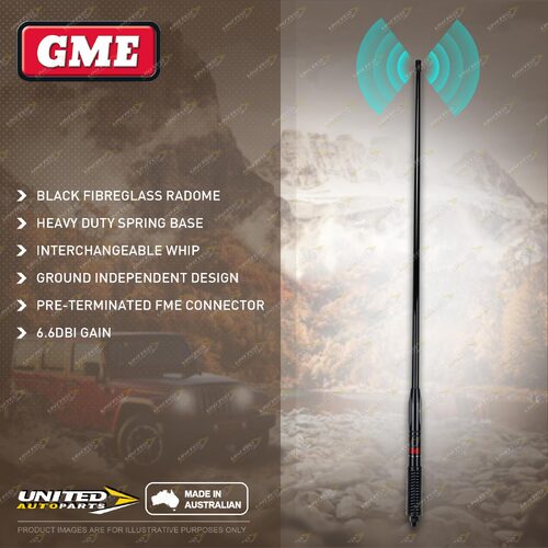 GME 1100mm Radome Antenna 6.6dBi Gain - Black Suit 4WD & Touring Vehicles