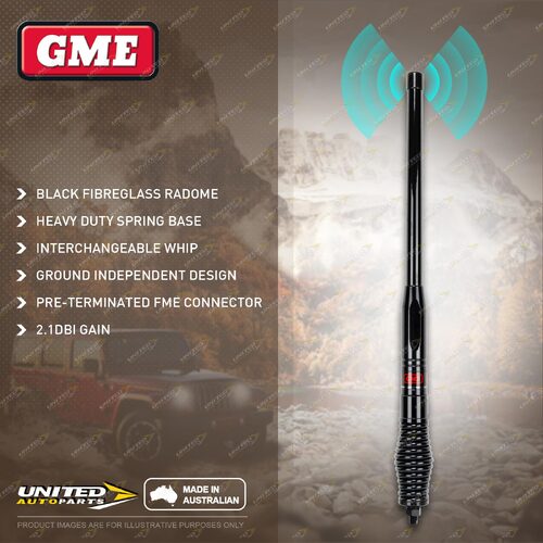 GME 580mm Heavy Duty Radome Antenna Radio 2.1dBi Gain Suit 4X4 Truck Caravan