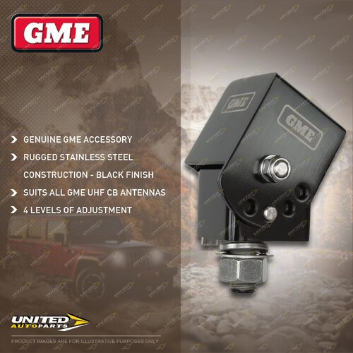 GME Fold-Down Antenna Mounting Bracket - Black Suit All GME UHF CB Antennas