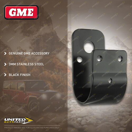 GME 50mm Wrap-Around Bullbar Bracket - Black Finish 3mm Stainless Steel