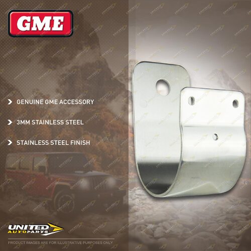 GME 76mm Wrap-Around Bullbar Bracket - 3mm Stainless Steel Finish