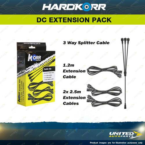 Hardkorr DC Extension Cable Kit for Camping Lighting IP68 Double Insulated