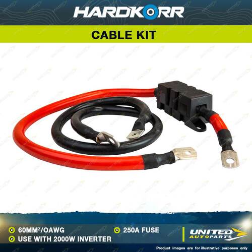 Hardkorr OAWG Cable with 250A Fuse for use with Hardkorr 2000W Inverter