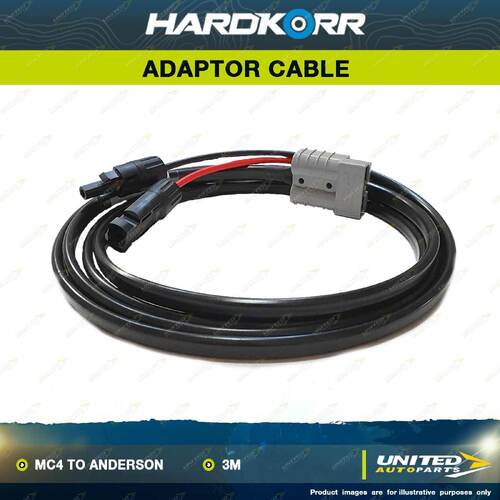 Hardkorr 3M 50A MC4 to Anderson Plug Adaptor Cable Caravan Camping