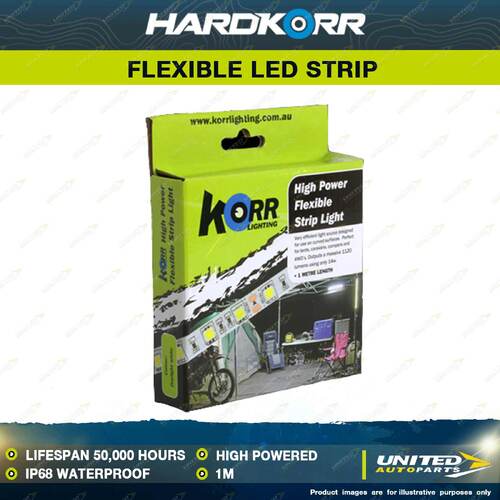 Hardkorr 1m HP Stick On White LED Flexible Tape Light IP68 Waterproof