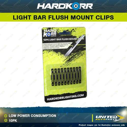 Hardkorr Light Bar Flush Mount Clips 10 Pack Caravans Camper Trailers Tailgates