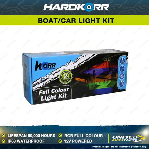 Hardkorr 6m 8 Colour RGB LED Boat Light Kit IP68 Waterproof Caravan Camping