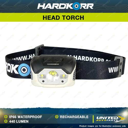 Hardkorr 440LM Rechargeable LED Head Torch with Hands Free Mode Camping