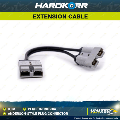 Hardkorr 0.3 Meter Anderson Plug Extension Cable - Plug Rating 50A