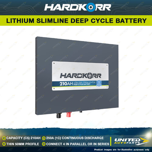 Hardkorr 210Ah Lithium LiFePO4 Slimline Deep Cycle Battery With Bluetooth