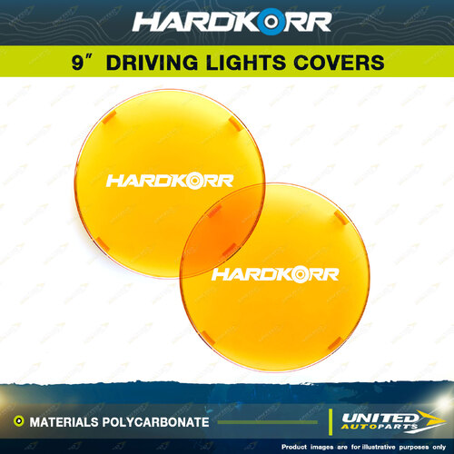 Hardkorr Orange Covers Suitable for 9" Driving Lights - Materials Polycarbonate