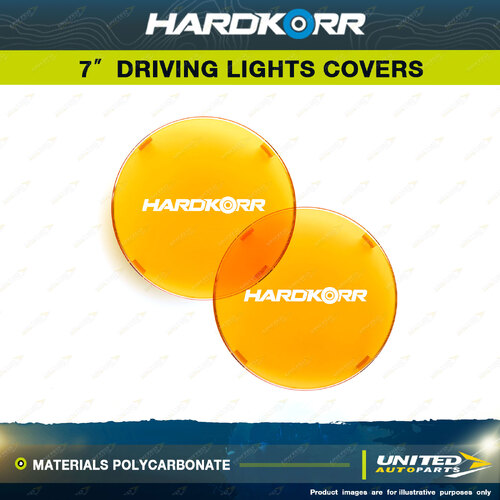 Hardkorr Orange Covers Suitable for 7" Driving Lights - Materials Polycarbonate