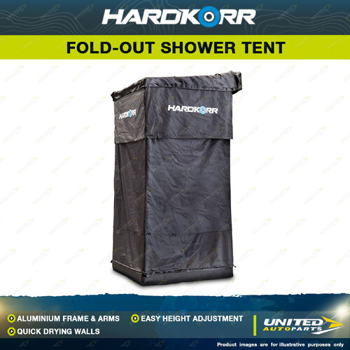 Hardkorr Fold-Out Shower Tent - Aluminium Frame Arms & Easy Height Adjustment