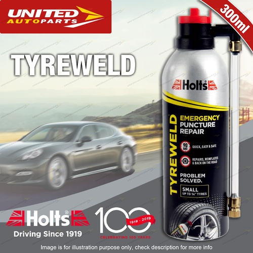 Holts Tyreweld Emergency Puncture Repair 300ML for small tyres up to 14"