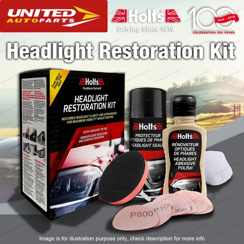 Holts Headlight Restoration Kit Restores Headlight Clarity And Appearance