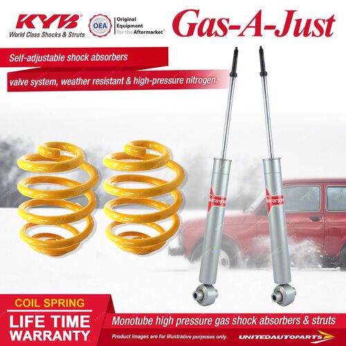 Rear KYB GAS-A-JUST Shocks Super Low King Springs for FORD Fairlane ZK ZL