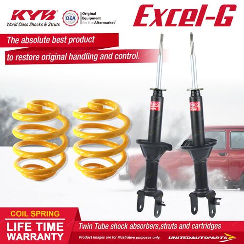 Front KYB EXCEL-G Shock Absorbers Super Low King Springs for Fairlane NF NL I6