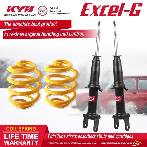 Front KYB EXCEL-G Shock Absorbers Super Low King Springs for FORD Fairlane BA BF